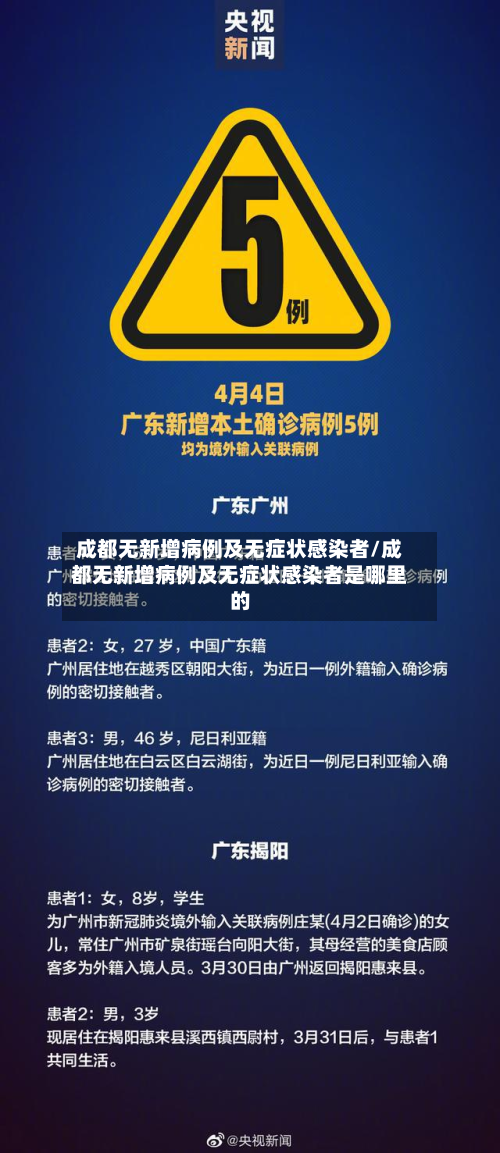 成都无新增病例及无症状感染者/成都无新增病例及无症状感染者是哪里的-第2张图片