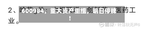 600984，重大资产重组，明日停牌！-第3张图片