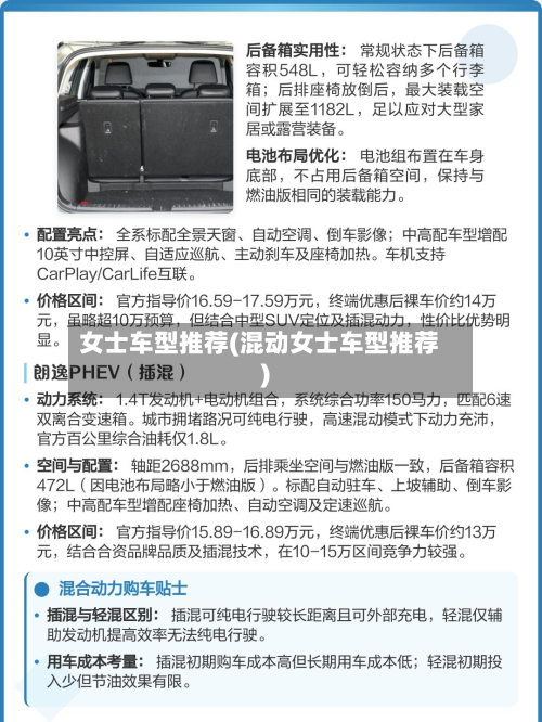 女士车型推荐(混动女士车型推荐)-第2张图片