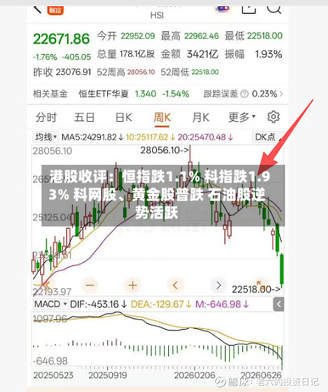 港股收评：恒指跌1.1% 科指跌1.93% 科网股、黄金股普跌 石油股逆势活跃-第2张图片