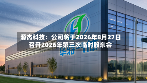 源杰科技：公司将于2026年8月27日召开2026年第三次临时股东会