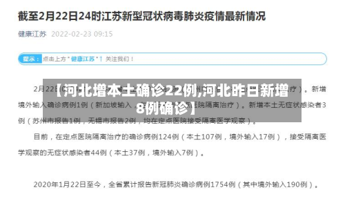 【河北增本土确诊22例,河北昨日新增8例确诊】-第2张图片