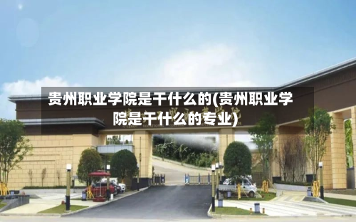贵州职业学院是干什么的(贵州职业学院是干什么的专业)-第2张图片