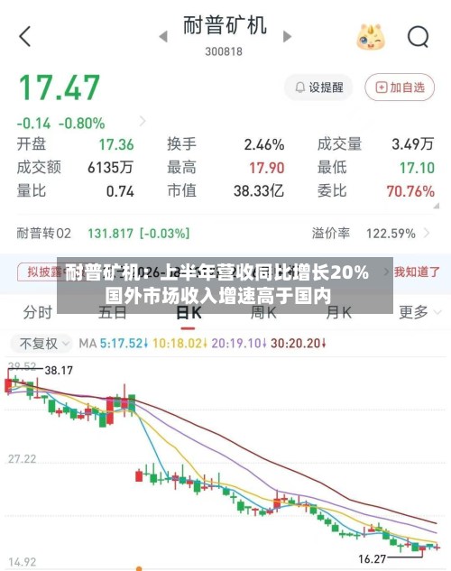 耐普矿机：上半年营收同比增长20% 国外市场收入增速高于国内-第2张图片