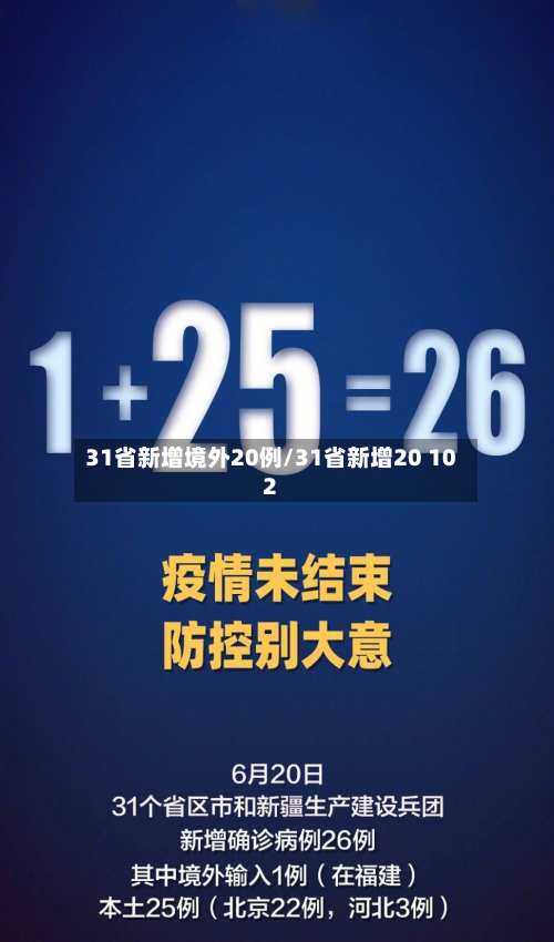 31省新增境外20例/31省新增20 102