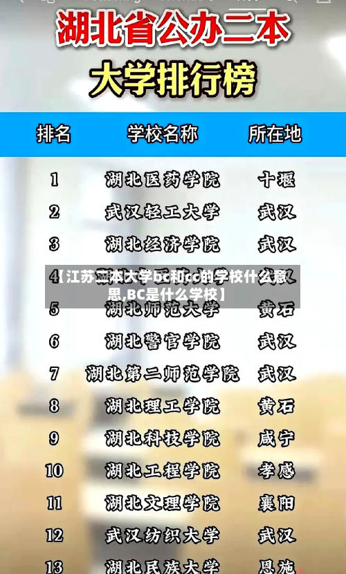【江苏二本大学bc和cc的学校什么意思,BC是什么学校】