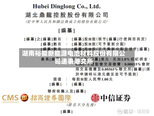 湖南裕能新能源电池材料股份有限公司递表港交所