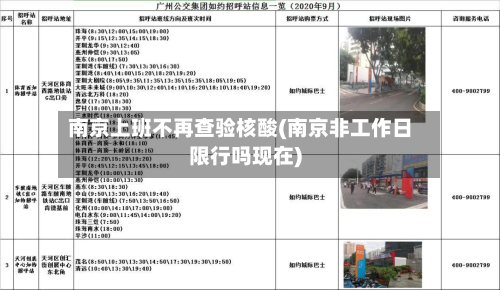 南京上班不再查验核酸(南京非工作日限行吗现在)-第2张图片