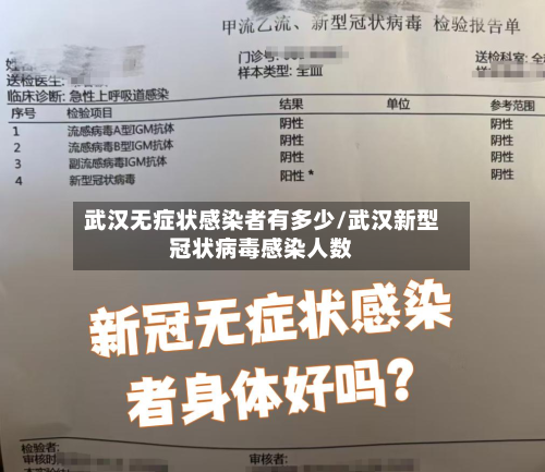 武汉无症状感染者有多少/武汉新型冠状病毒感染人数-第3张图片