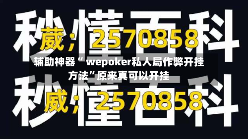 辅助神器“ wepoker私人局作弊开挂方法”原来真可以开挂-第2张图片
