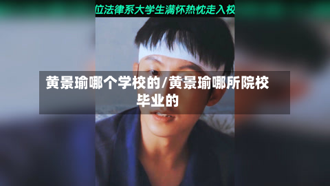 黄景瑜哪个学校的/黄景瑜哪所院校毕业的-第2张图片