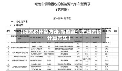 【购置税计算方法,新能源汽车购置税计算方法】