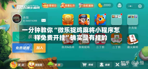 一分钟教你“微乐捉鸡麻将小程序怎样免费开挂	”确实是有挂的-第2张图片