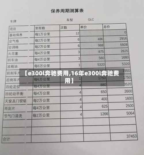 【e300l奔驰费用,16年e300l奔驰费用】-第2张图片