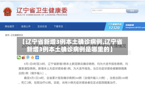 【辽宁省新增3例本土确诊病例,辽宁省新增3例本土确诊病例是哪里的】-第2张图片