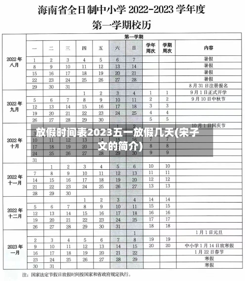放假时间表2023五一放假几天(宋子文的简介)-第3张图片