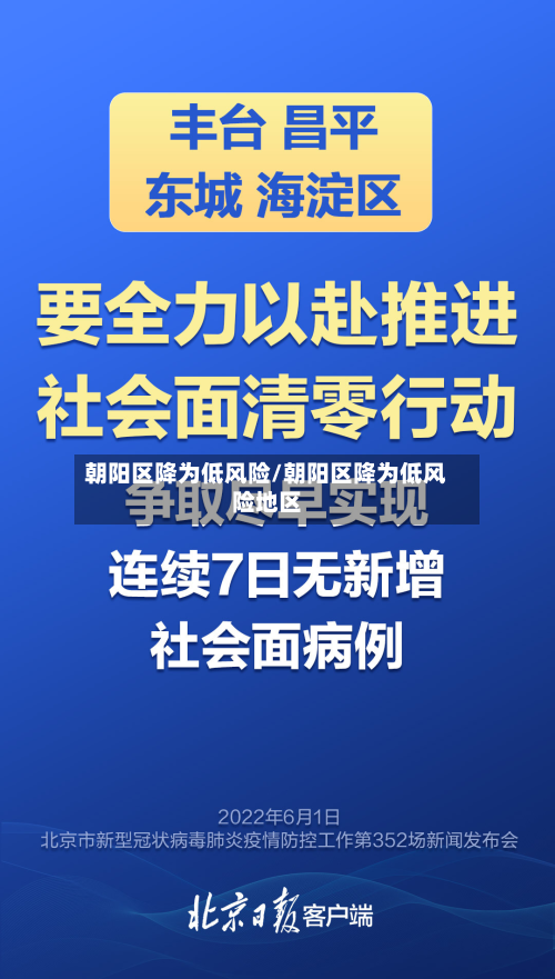 朝阳区降为低风险/朝阳区降为低风险地区