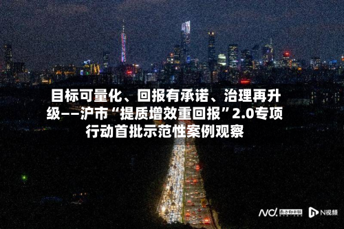 目标可量化、回报有承诺、治理再升级——沪市“提质增效重回报”2.0专项行动首批示范性案例观察