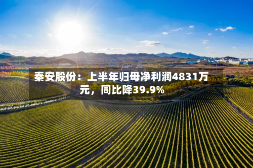 秦安股份：上半年归母净利润4831万元，同比降39.9%-第1张图片