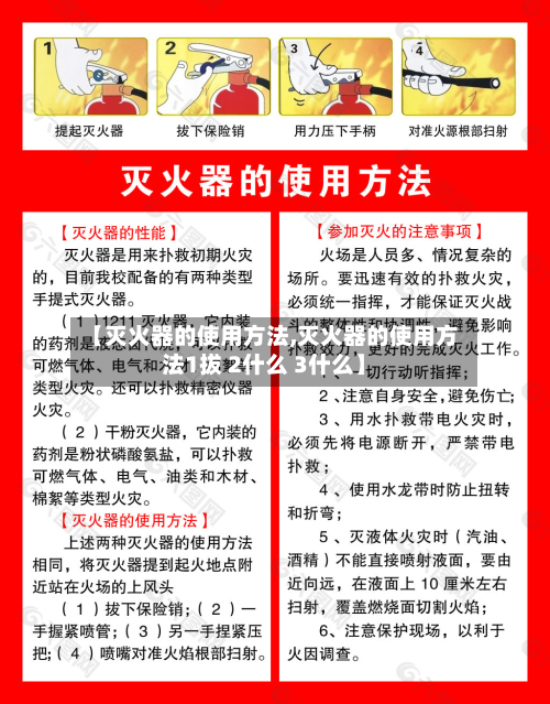 【灭火器的使用方法,灭火器的使用方法1拔 2什么 3什么】-第3张图片