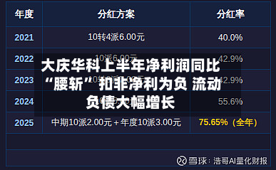 大庆华科上半年净利润同比“腰斩” 扣非净利为负 流动负债大幅增长-第3张图片