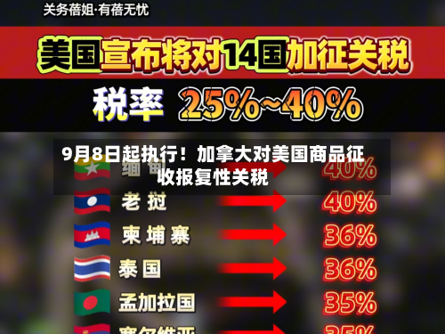 9月8日起执行！加拿大对美国商品征收报复性关税-第3张图片