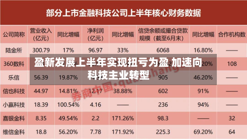 盈新发展上半年实现扭亏为盈 加速向科技主业转型