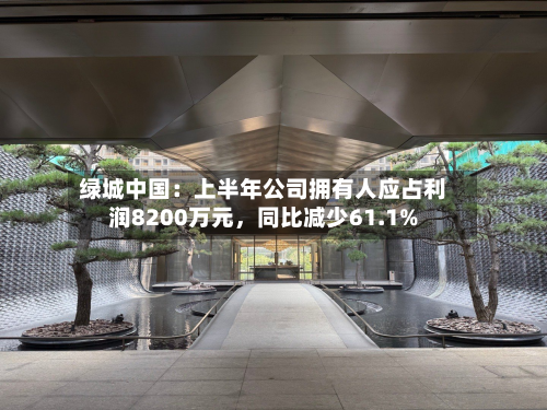 绿城中国：上半年公司拥有人应占利润8200万元，同比减少61.1%-第1张图片
