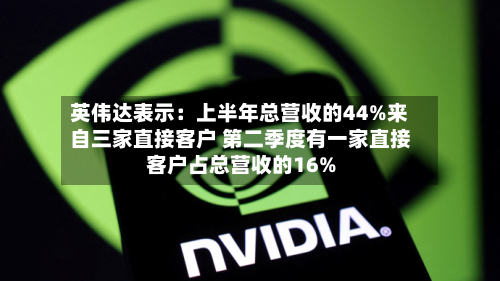 英伟达表示：上半年总营收的44%来自三家直接客户 第二季度有一家直接客户占总营收的16%