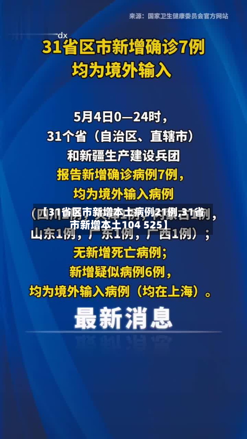 【31省区市新增本土病例21例,31省市新增本土104 525】-第2张图片