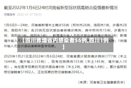 【四川昨增省内感染者56例,四川1例】-第2张图片