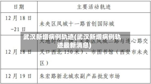 武汉新增病例轨迹(武汉新增病例轨迹最新消息)-第2张图片