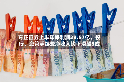 方正证券上半年净利润29.57亿	，投行、资管手续费净收入均下滑超3成-第2张图片