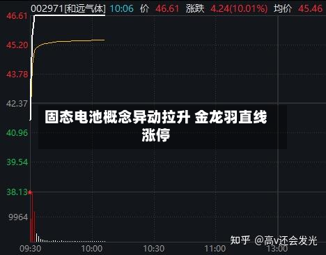 固态电池概念异动拉升 金龙羽直线涨停-第1张图片