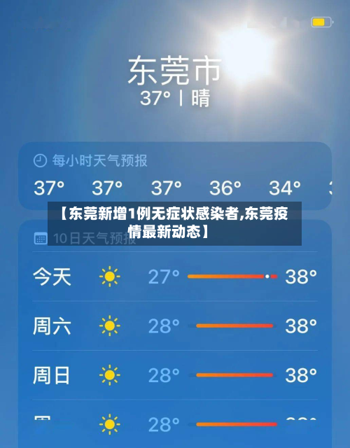 【东莞新增1例无症状感染者,东莞疫情最新动态】
