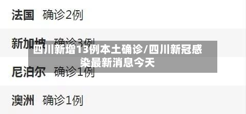 四川新增13例本土确诊/四川新冠感染最新消息今天-第2张图片