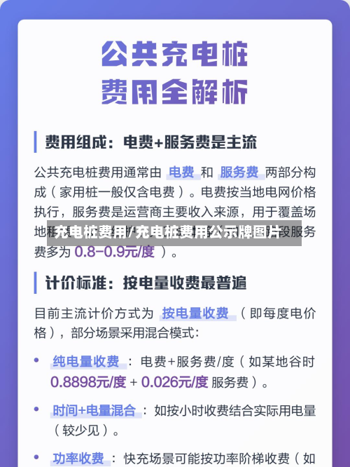 充电桩费用/充电桩费用公示牌图片