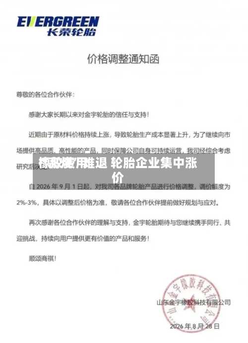 橡胶费用“高烧”难退 轮胎企业集中涨价-第2张图片