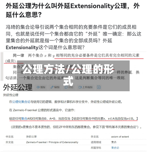 公理方法/公理的形式