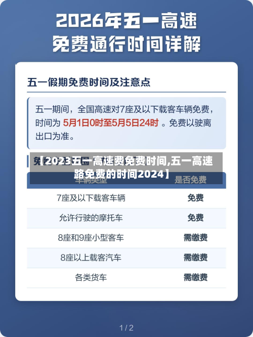 【2023五一高速费免费时间,五一高速路免费的时间2024】