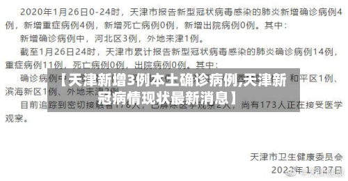 【天津新增3例本土确诊病例,天津新冠病情现状最新消息】-第2张图片