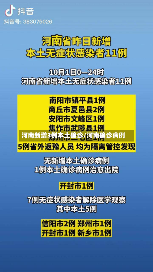 河南新增3例本土确诊/河南确诊病例-第2张图片
