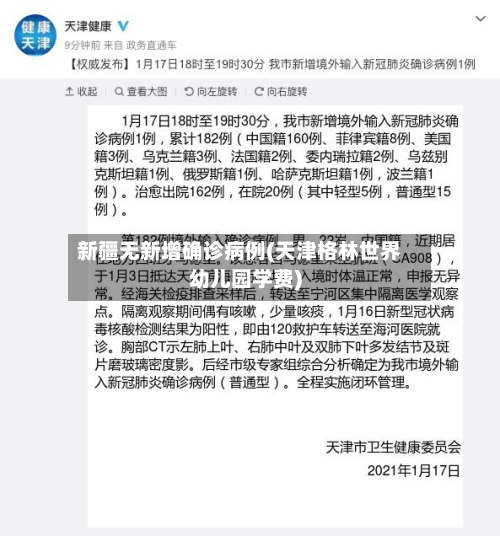 新疆无新增确诊病例(天津格林世界幼儿园学费)