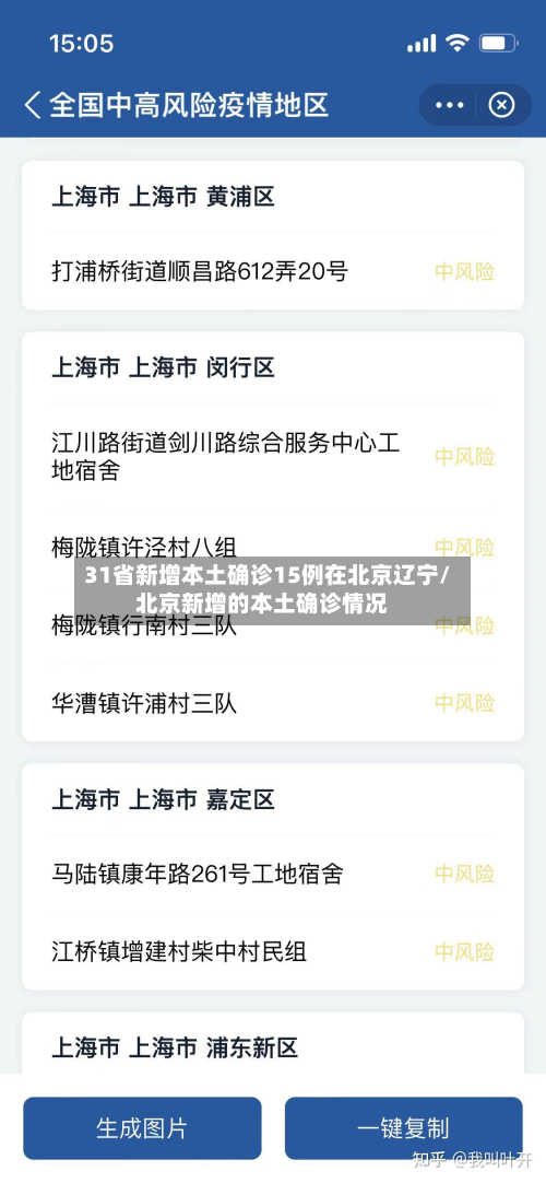31省新增本土确诊15例在北京辽宁/北京新增的本土确诊情况-第2张图片