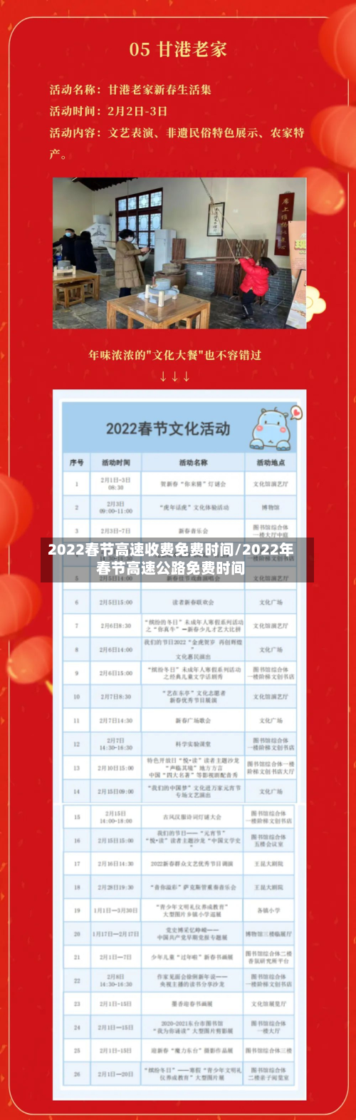 2022春节高速收费免费时间/2022年春节高速公路免费时间