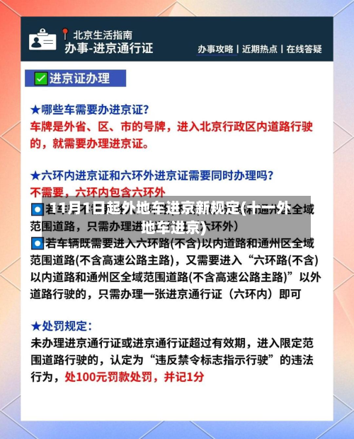 11月1日起外地车进京新规定(十一外地车进京)-第2张图片