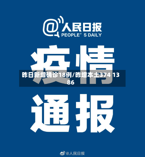 昨日新增确诊18例/昨增本土374 1386-第2张图片