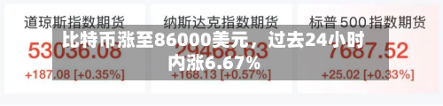 比特币涨至86000美元，过去24小时内涨6.67%-第2张图片