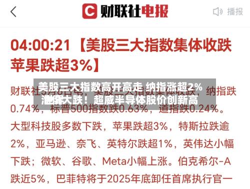 美股三大指数高开高走 纳指涨超2% 世界油价大跌！超威半导体股价创新高-第2张图片