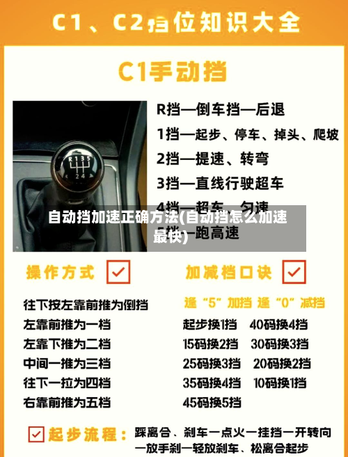 自动挡加速正确方法(自动挡怎么加速最快)